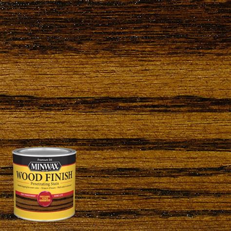 Our honey wiping stain has an orange to golden color that allows much of the natural color and grain of the wood to show through. Minwax Wood Finish Honey Oil-based Interior Stain (Actual ...