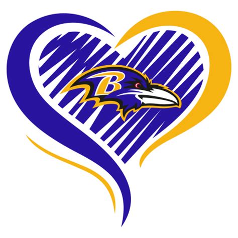 Baltimore Ravens Logo Svg Love Heart Baltimore Ravens Svg Baltimore