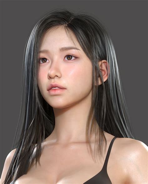 artstation girl face and body wip jang seonghwan girl face digital art girl beauty girl