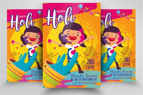 Happy Holi Indian Festival Poster Graphic By Leza Sam · Creative Fabrica