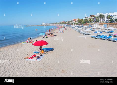 Sitges Beach Sitges Costa Dorada Catalonia Spain Stock Photo Alamy
