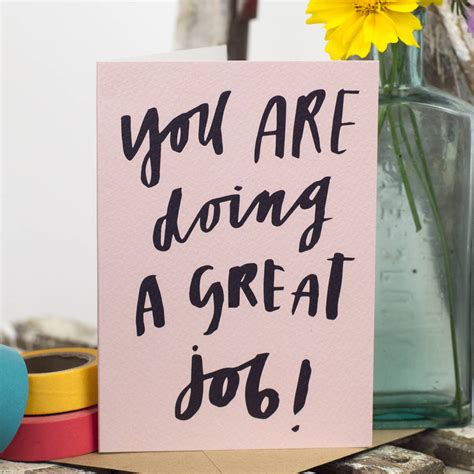 You Are Doing A Great Job Card By Letterbox Lane