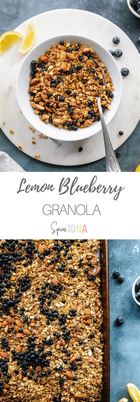 Lemon Blueberry Granola Made With Coconut Oil Maple And Honey