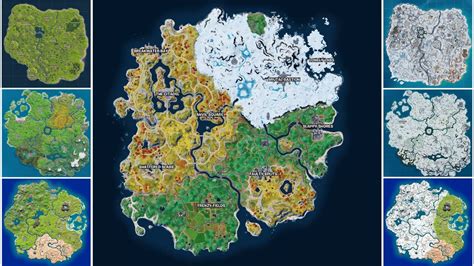 Evolution Of The Entire Fortnite Map Chapter 1 Chapter 4 Youtube
