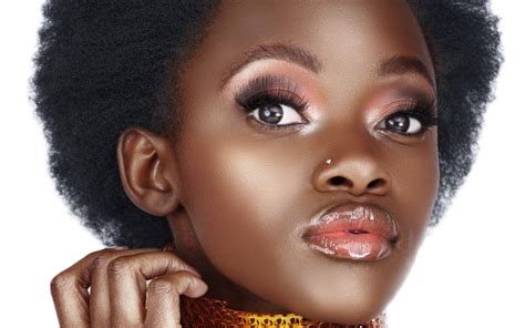 Download Cute Black Girl Close Up Portrait Wallpaper