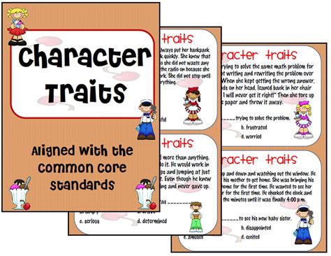 Ms Third Grade Character Traits Activity
