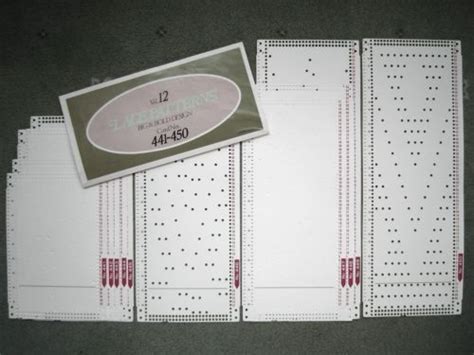 § brother punch cards vol 12 big and bold lace patterns machine knitting punchcard machine