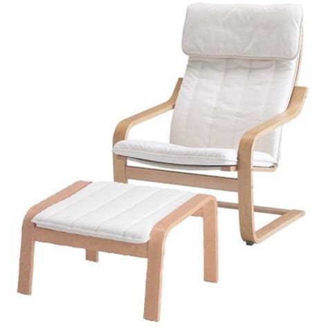 Ikea Poang Chair Armchair And Footstool Set With Covers Machine