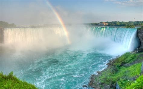 Rainbow In The Waterfall Beautiful Nature Wallpaper