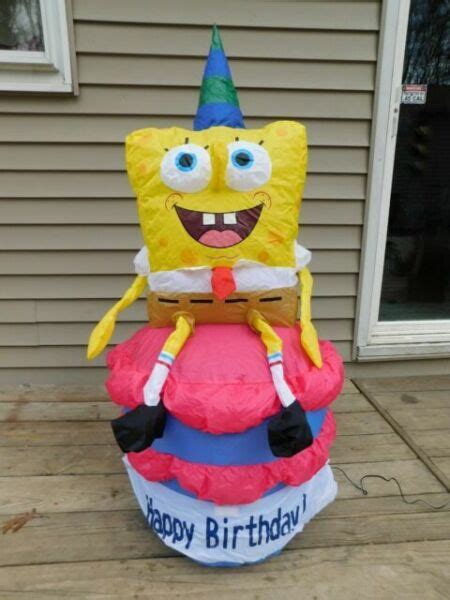 Gemmy Airblown Inflatable Happy Birthday Party Spongebob Squarepants
