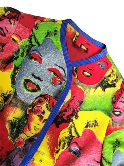 Ss 1991 Gianni Versace Marilyn Monroe Pop Art Warhol Skirt Suit For