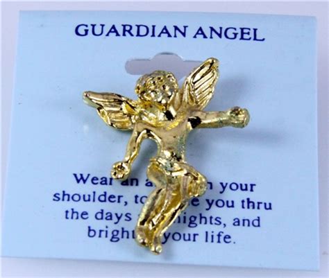 6030103 Guardian Angel Lapel Pin Brooch Tack Pin Christian Religious
