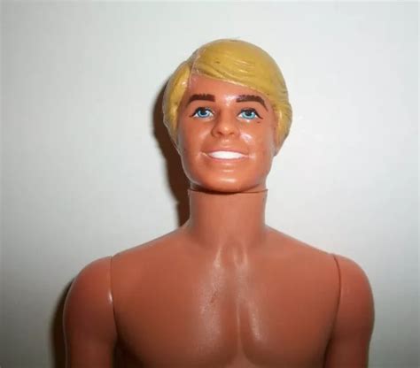 VINTAGE MATTEL 1970S Nude Ken Hunk Tanned Doll Blonde Hk1 Made In Hong