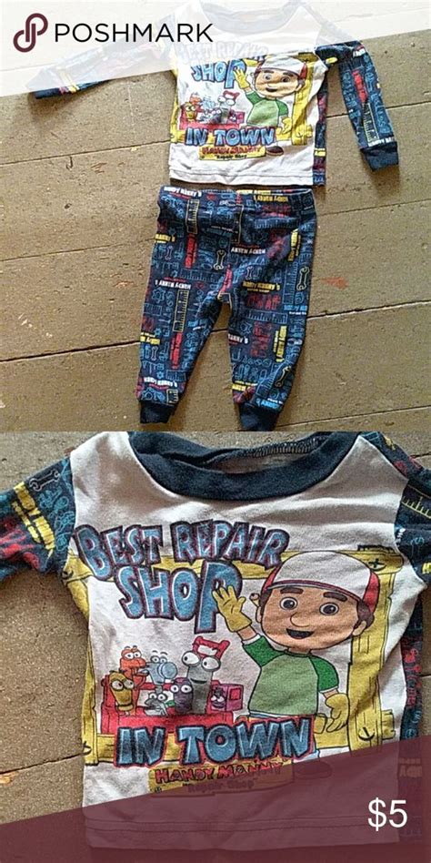 Original 🌟disney🌟 Handy Manny Pjs Pjs Pajama Set Clothes Design