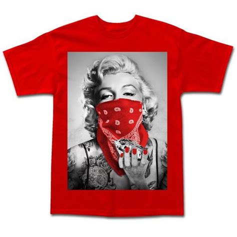 Marilyn Monroe Red Bandana Rap Shirt Shirt Print Design Marilyn Monroe