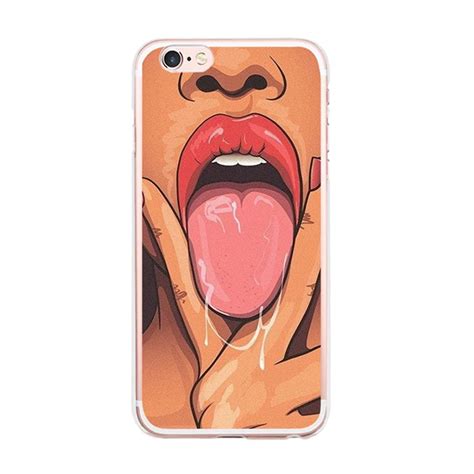 Tpu Silicone For Iphone 6s Crazy Sexual Sexy Tongue Girl Back Covers