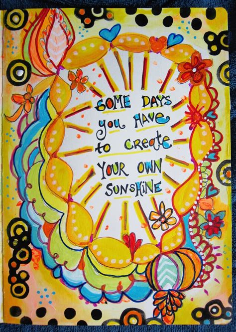 Sunshine Quote Watercolor Painting Marcia Beckett