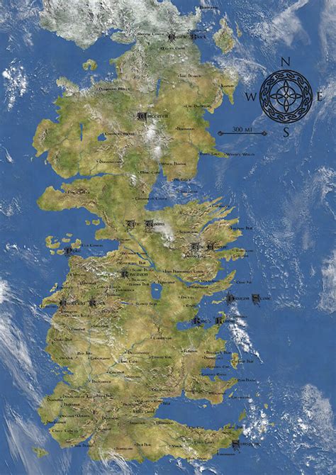 Game Of Thrones Westeros Map Giant Poster Various Sizes From A4 A3 Ebay