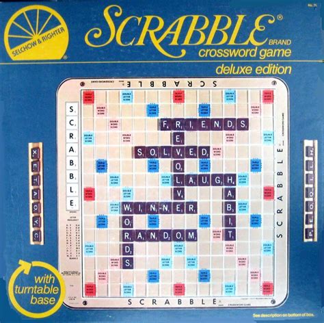 1982 Scrabble Deluxe Game By Selchow And Righter Games Vintage Board