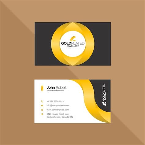 Premium Vector Elegant Black And Gold Business Card