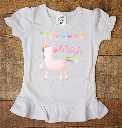 Girls Unicorn Personalized Shirt Unicorn Shirt Toddler Etsy Australia