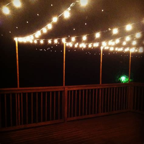Outdoor Deck String Lights Diy Home Pinterest