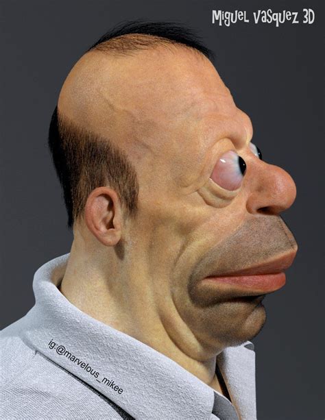 Miguel Vasquez On Twitter My 3d Re Imagining Of What Homer Simpson Would Look Like In Real