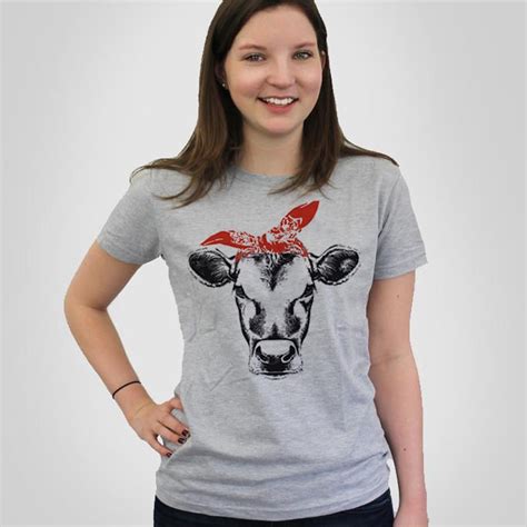 Sexemara Knitting Wt0001 New Design Cow T Shirt Cowgirl Shirt Cool T