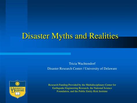 Ppt Disaster Myths And Realities Powerpoint Presentation Free