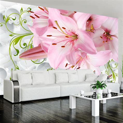 3d Flower Wallpaper For Wall Flower Wall Murals 3d Stereoscopic