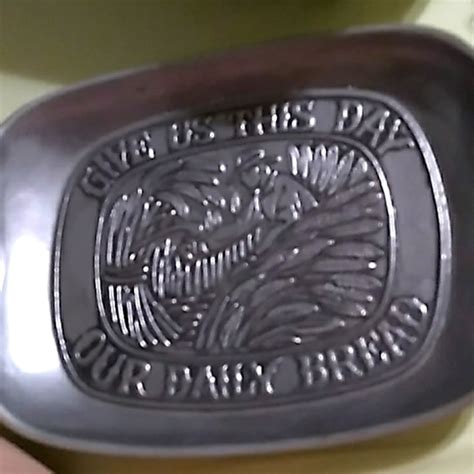 sexton dining vintage sexton usa 972 give us this day our daily bread pewter serving dish