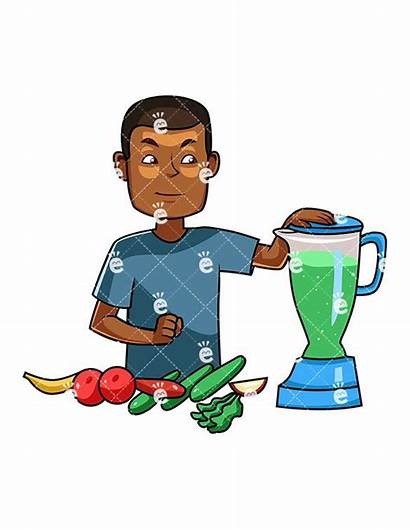 Smoothie Making Juice Cartoon Clipart Smoothies African