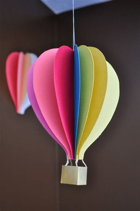Papercraft Hot Air Balloon Mobile Tutorial Papercraft Pinterest