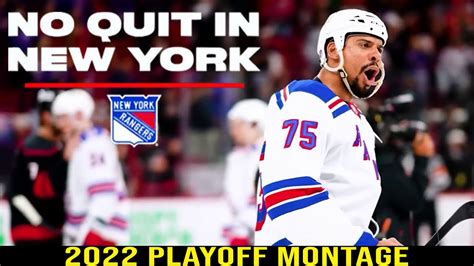 No Quit In New York New York Rangers 2022 Playoff Hype Video Youtube