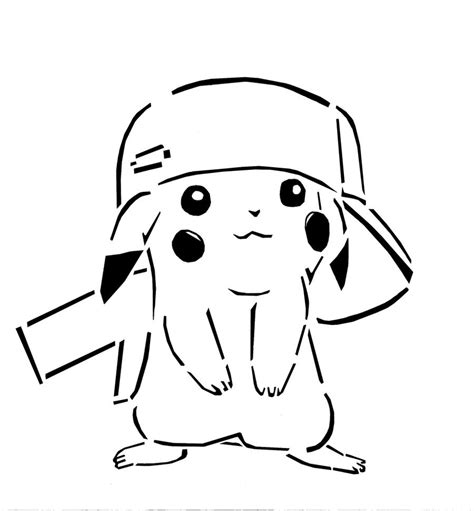 Mpikachu Hat Coloring Page Coloring Pages