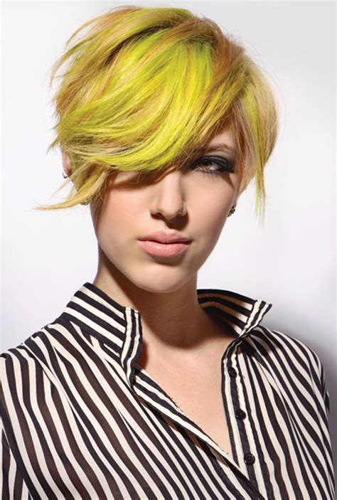 Pin By Modern Salon On Fashion And Hair Yellow Hair Short Hair Styles