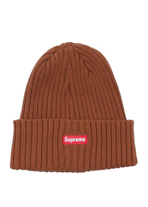 Supreme Overdyed Ribbed Beanie Ss19 Brown Supreme