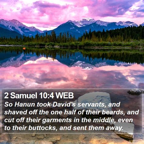 2 Samuel 104 Web So Hanun Took Davids Servants And Shaved Off