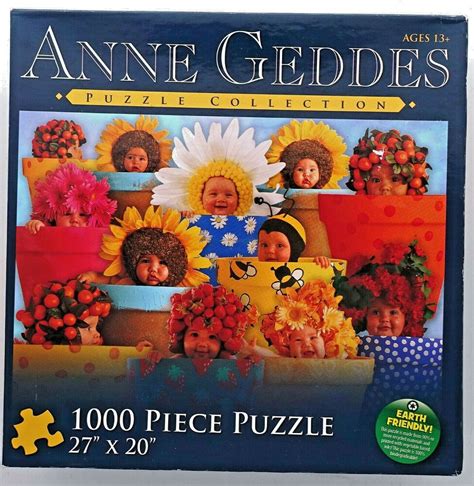 Jigsaw Puzzle 1000 Pc Anne Geddes Sunflower Babies In Flower Pots