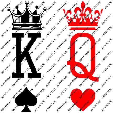 King Queen Svg File King Queen Crown Original Svg Design Crown Svg Clip