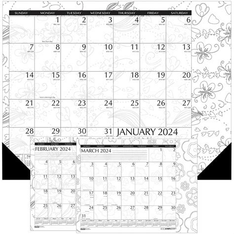 House Of Doolittle Doodle Monthly Desk Pad Calendars And Refills House Of Doolittle