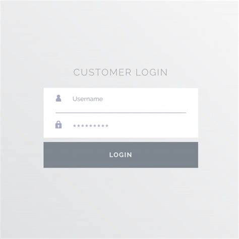Simple White Login Form Eps Vector Uidownload