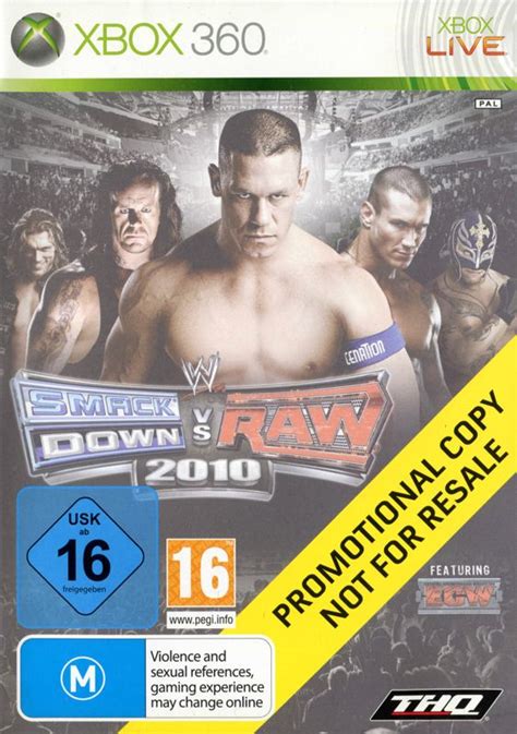 Wwe Smackdown Vs Raw 2010 2009 Xbox 360 Box Cover Art Mobygames
