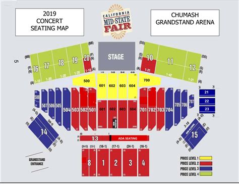 Mid State Fair Concert Seating Chart Elcho Table
