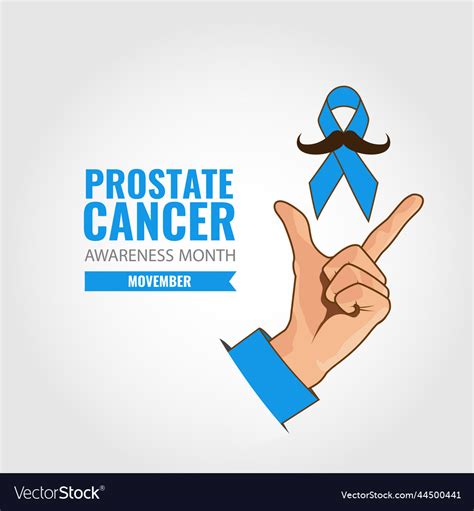 Prostate Cancer Awareness Movember Royalty Free Vector Image
