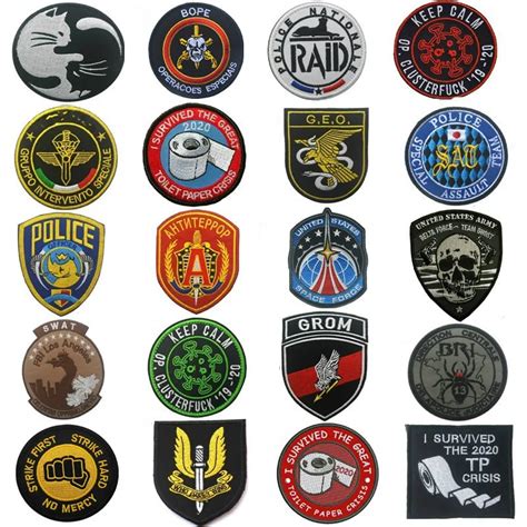 Embroidery Badges Patches Military Tactical Armbands Hook Insignia