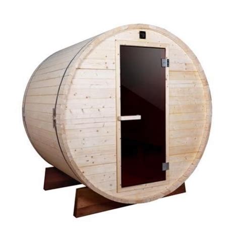 5 Person Outdoor And Indoor White Pine Barrel Sauna 45 Kw Etl