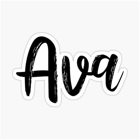 Ava Name Sticker For Sale By The College Gal Redbubble