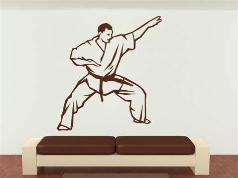 Wandtattoo Karate Kämpfer Sportler Wandtattoosde
