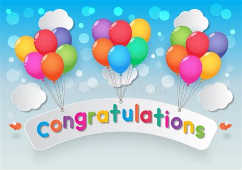 Congratulations Balloons Stock Vector Image Of Cartoon 44543668